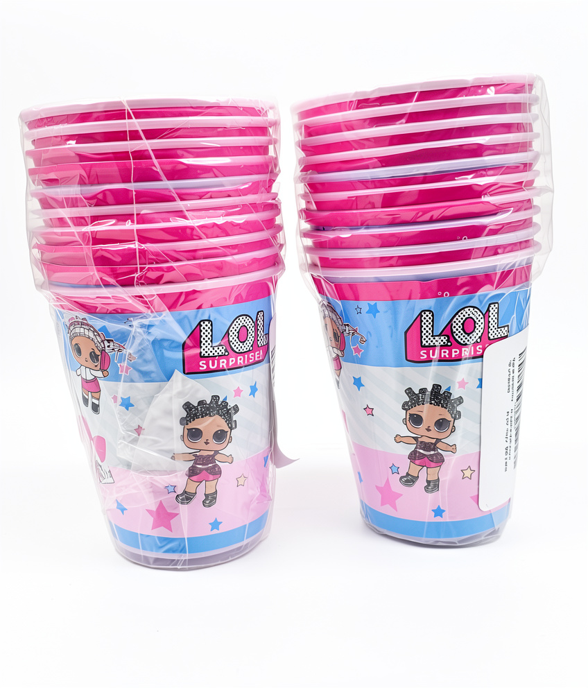 Paquete de vasos LOL 7oz, 10 PCS