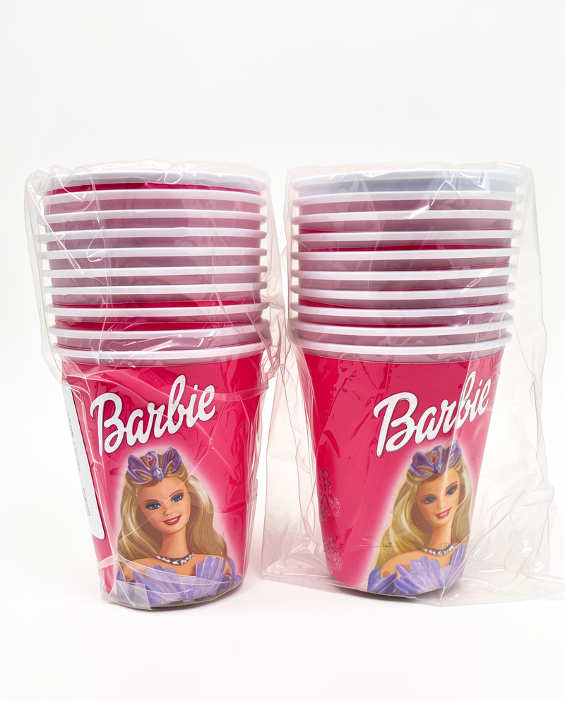 Paquete de vasos barbie 7oz, 10 PCS