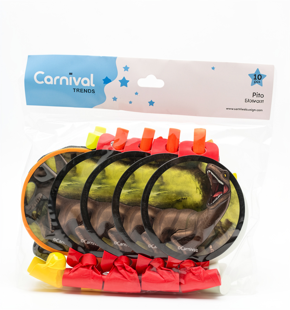 Pitos Espanta suegra Dinosaurios, 10 pcs