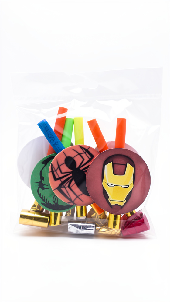 Pitos Espanta suegra avengers, 6 pcs
