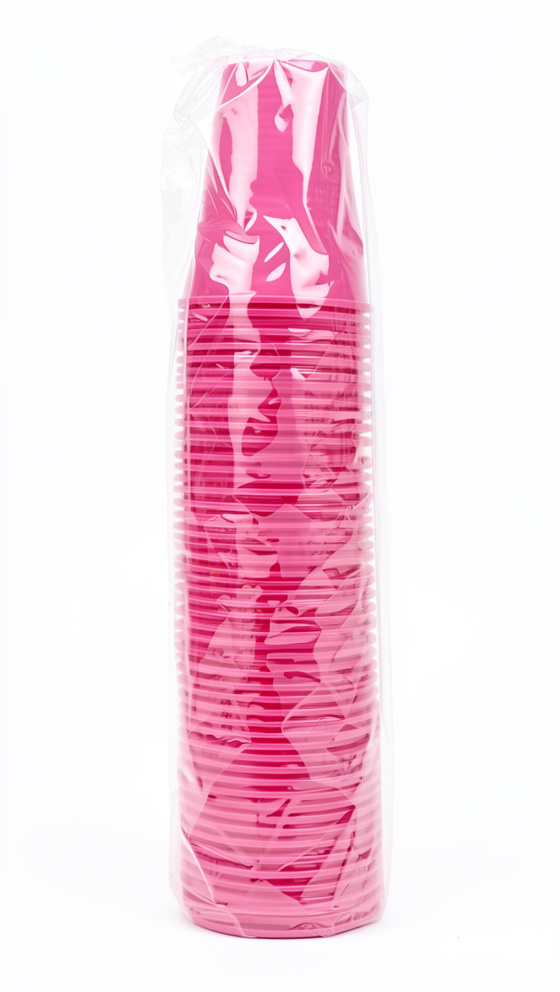 Paquete de vasos color fucsia, 200 ML, 50 PCS