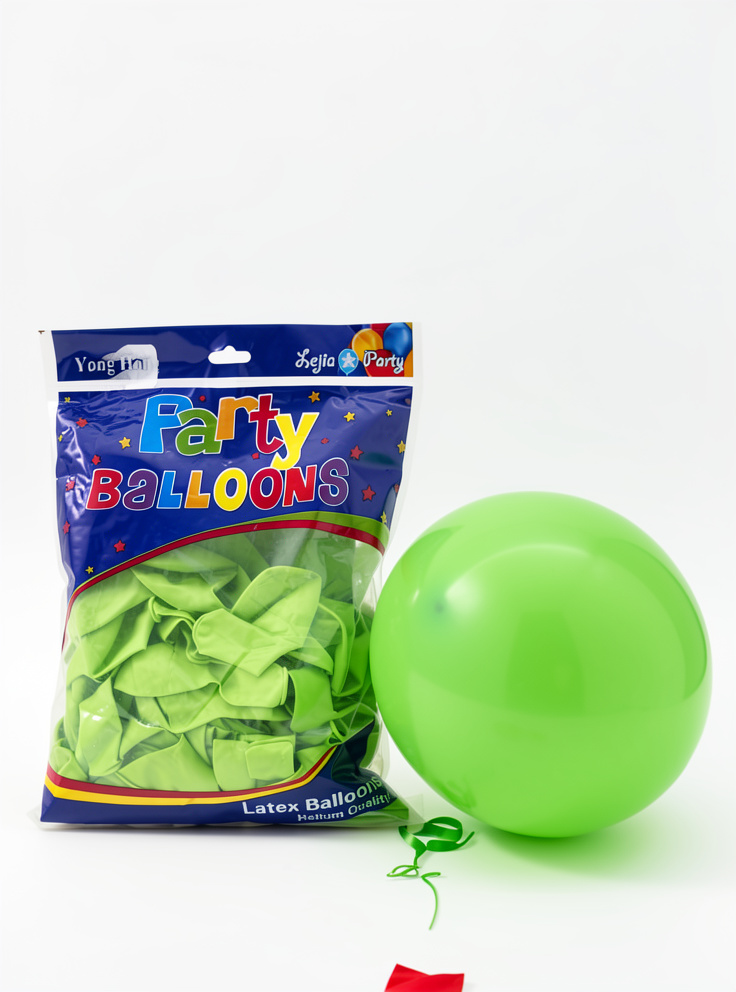 Paquete de globos #9 color verde manzana, 100 PCS