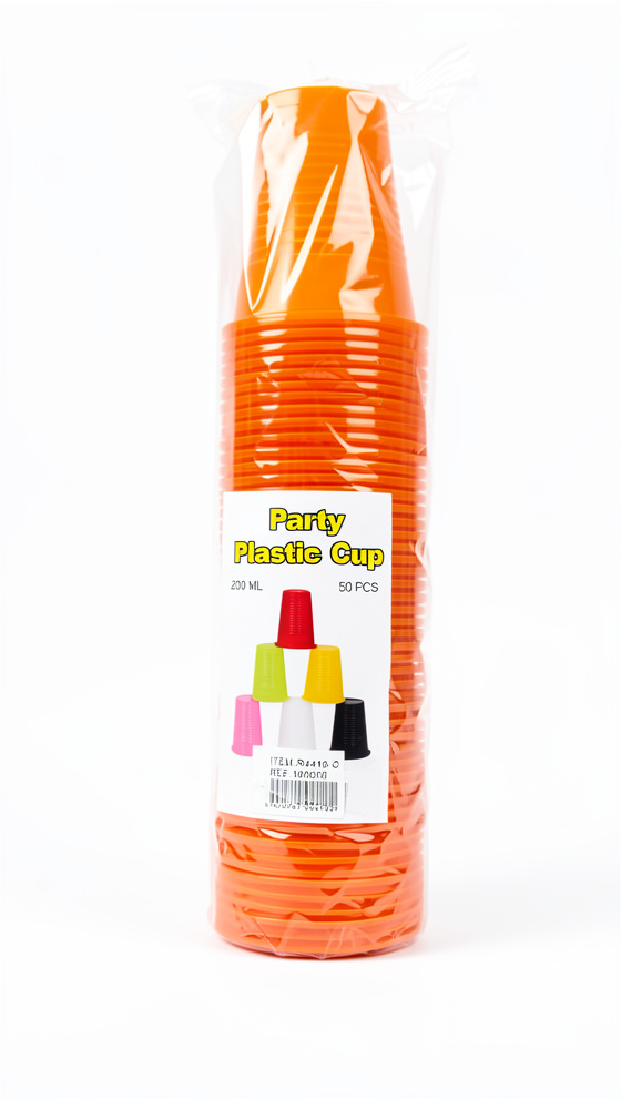 Paquete de vasos naranja, 200 ML, 50 PCS