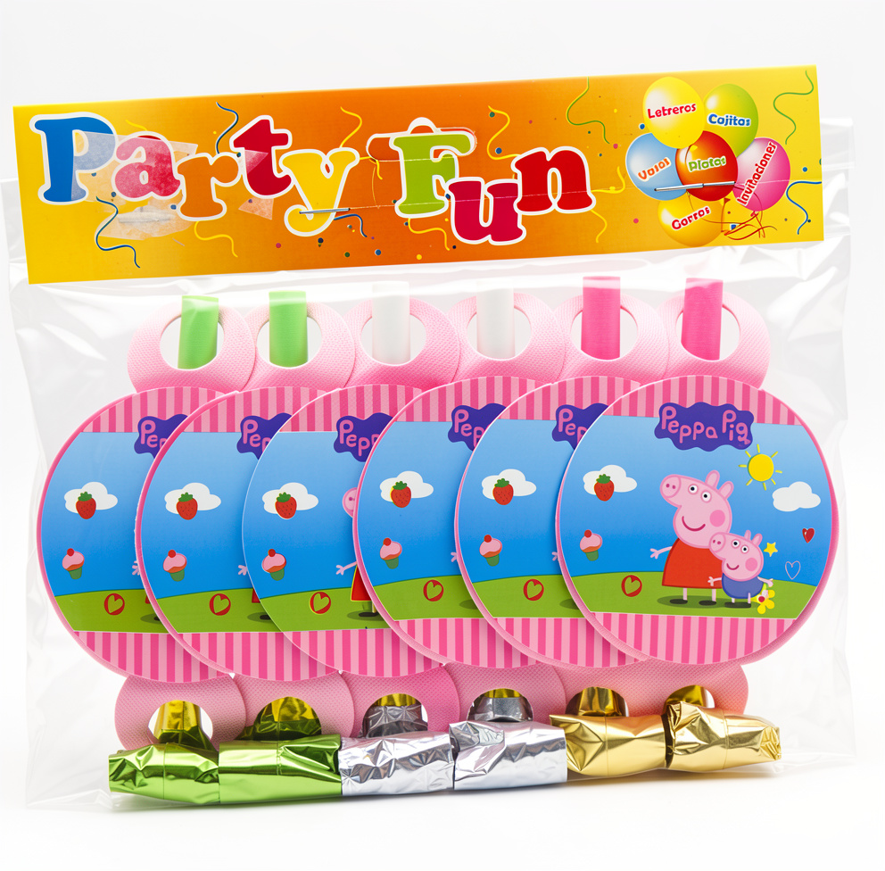 Pitos Espanta suegra Peppa Pig, 6 pcs