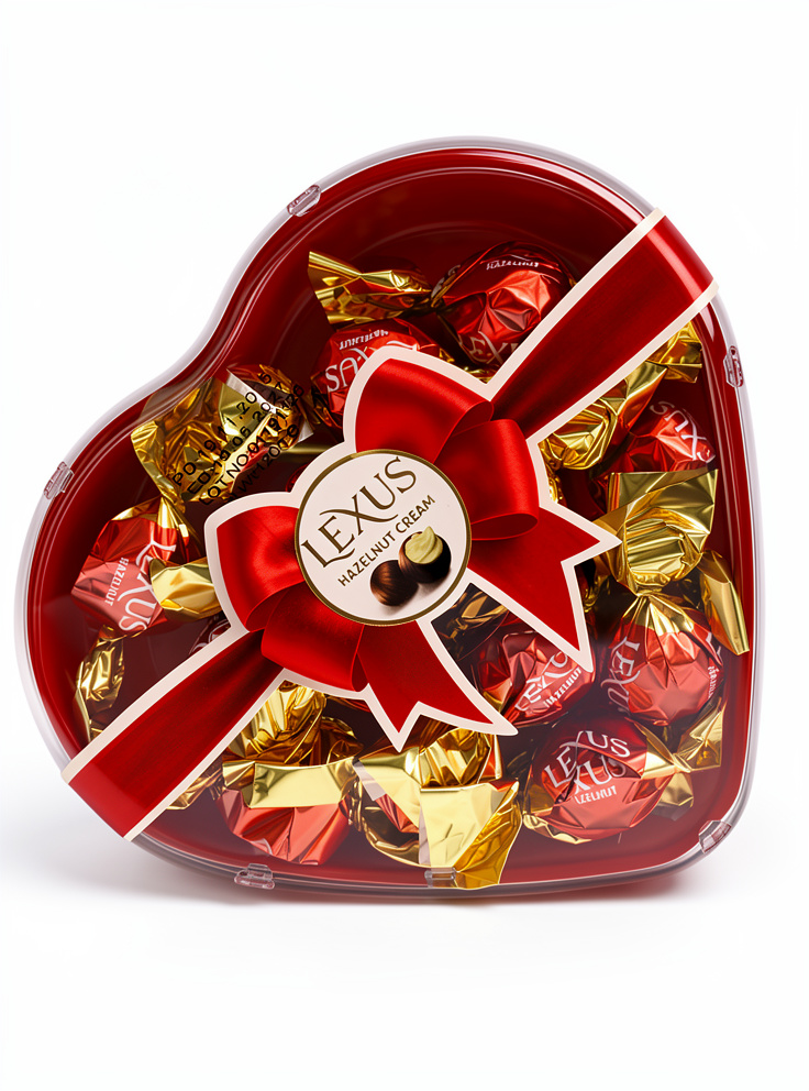 Chocolate Lexus en forma de corazon