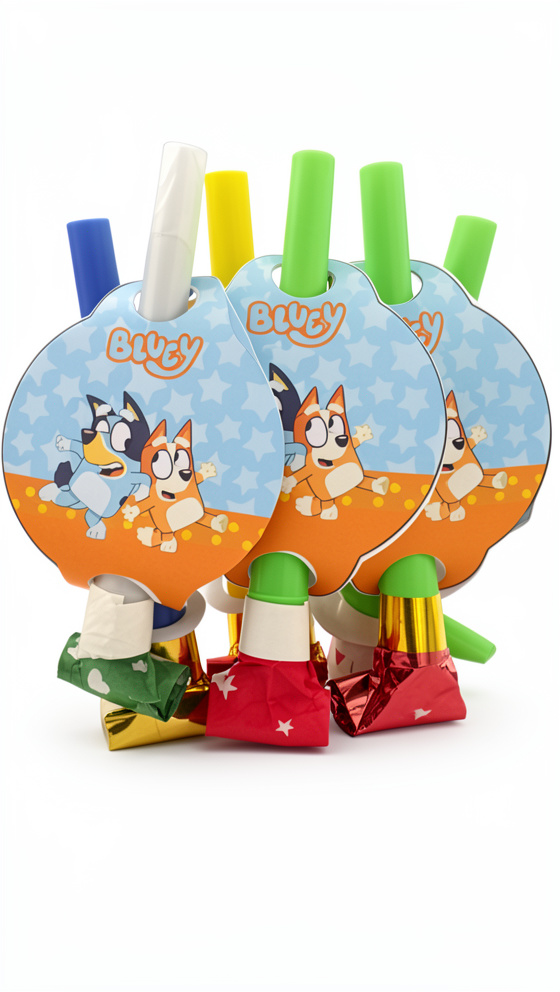 Pitos Espanta suegra Bluey, 6 pcs