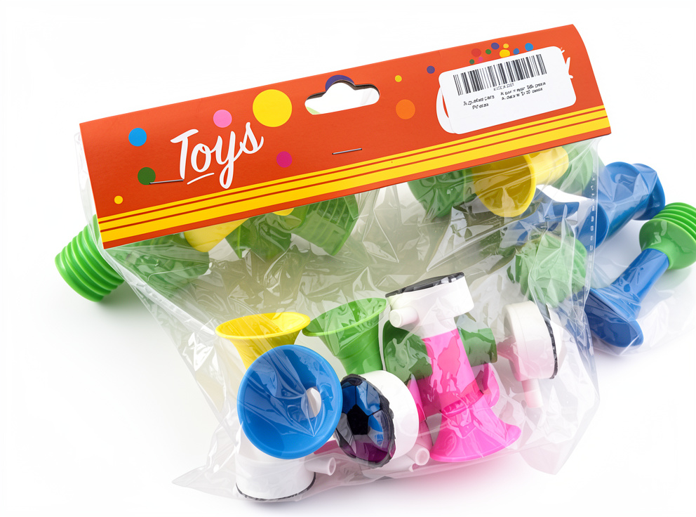 Pitos trompetas para cajita o piñata 6 PCS