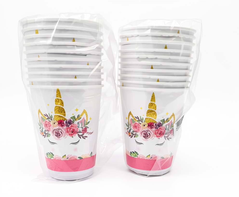 Paquete de vasos Unicornio 7oz, 10 PCS