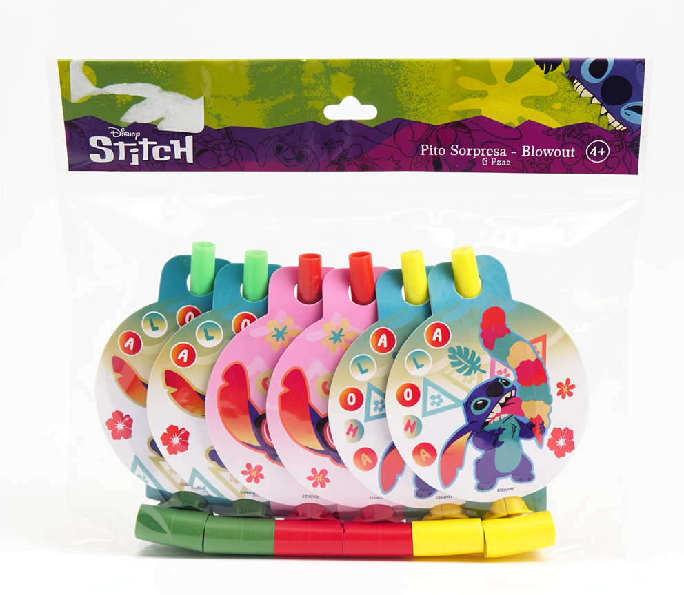 Pitos Espanta suegra Stitch, 6 pcs