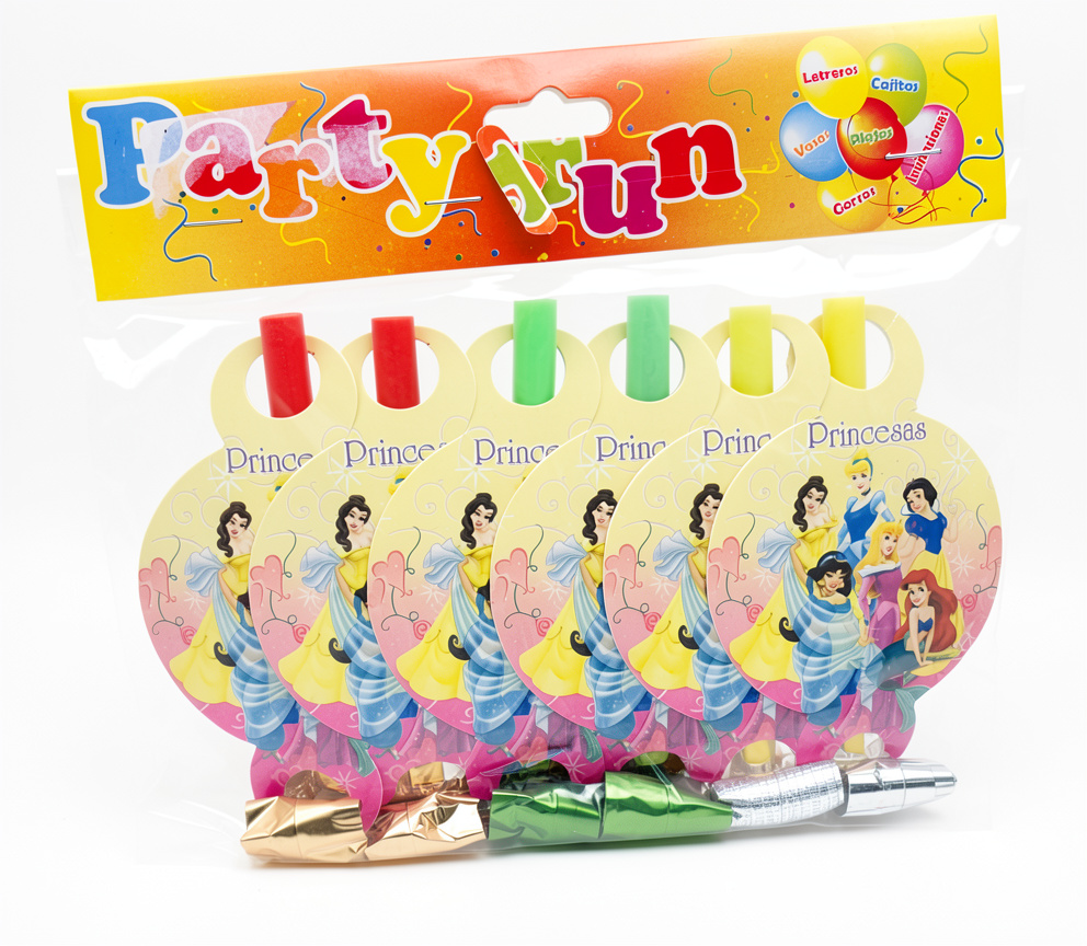 Pitos Espanta suegra Princesas de Disney, 6 pcs