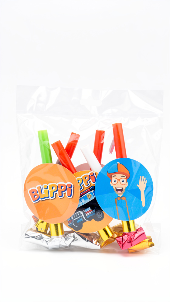 Pitos Espanta suegra Blippi, 6 pcs