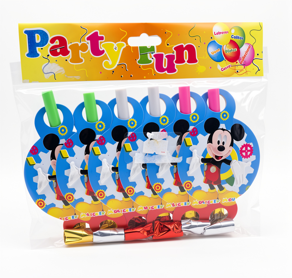 Pitos Espanta suegra de mickey mousse, 6 pcs