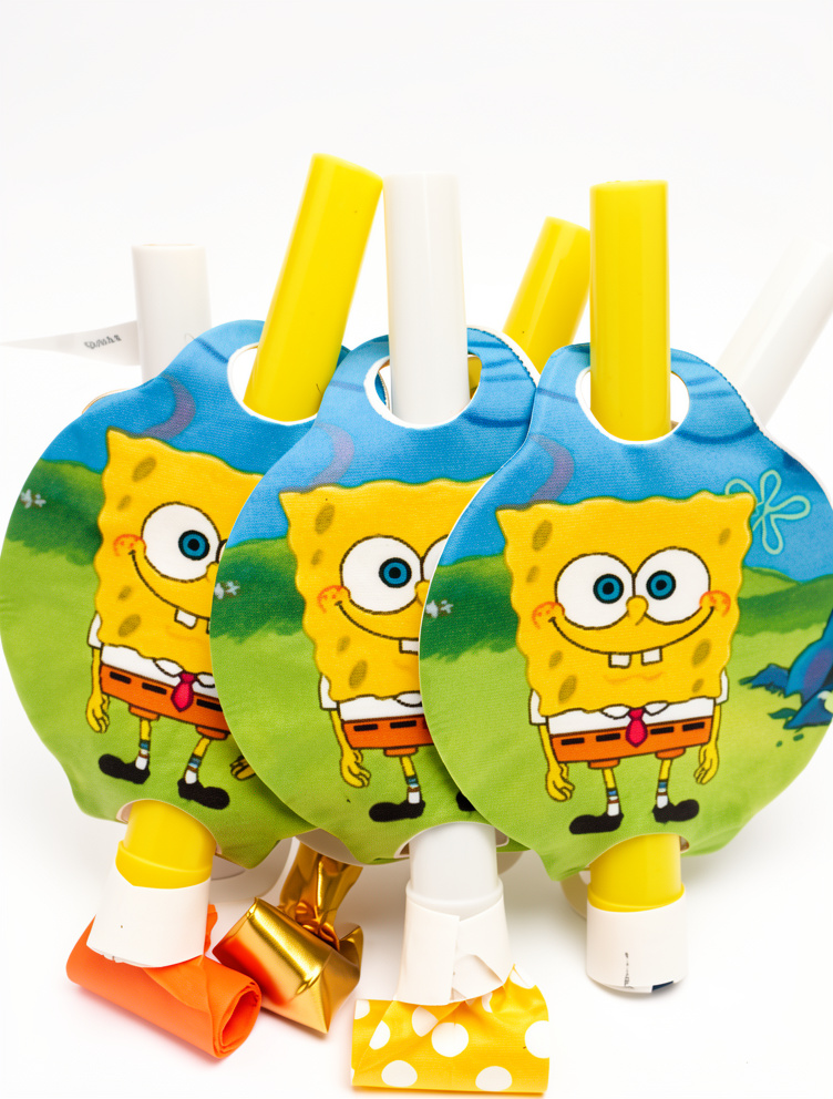 Pitos Espanta suegra bob esponja, 6 pcs