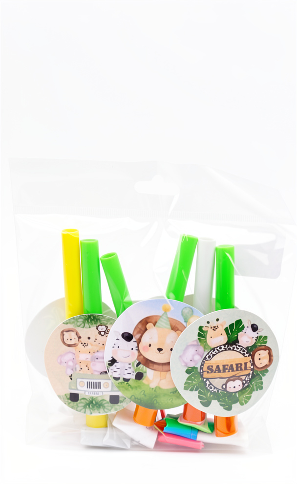 Pitos Espanta suegra Safari, 6 pcs