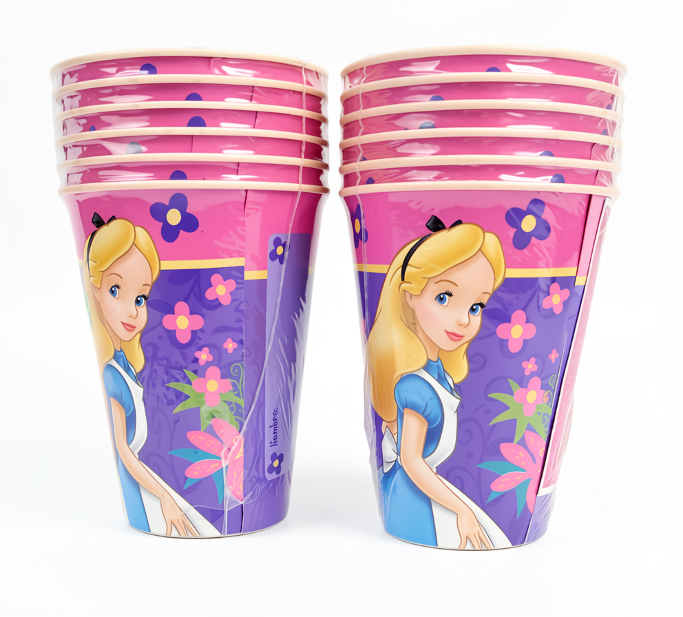 Paquete de vasos Alicia en el pais de las maravillas 7 oz, 6 PCS