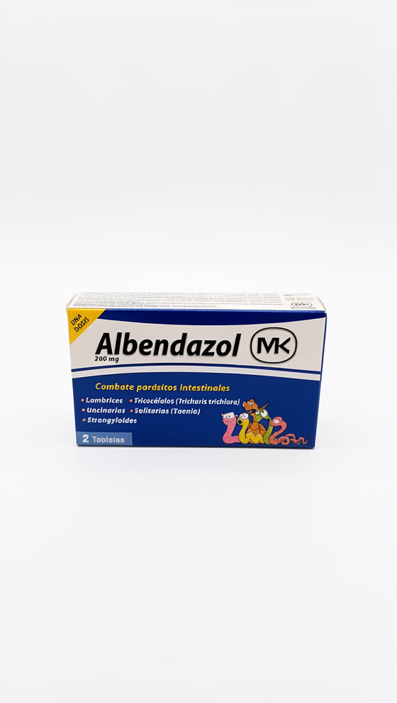 Albendazol MK 200mg Caja 2 Tabletas