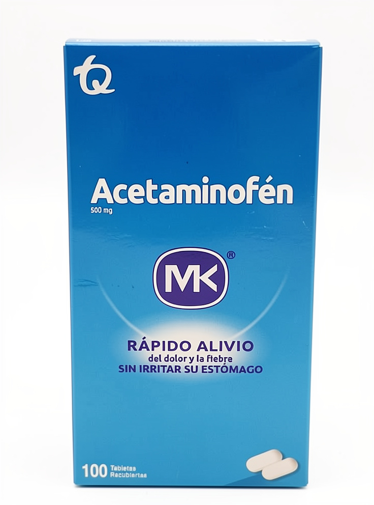 Acetaminofen Tableta 500mg MK Blister