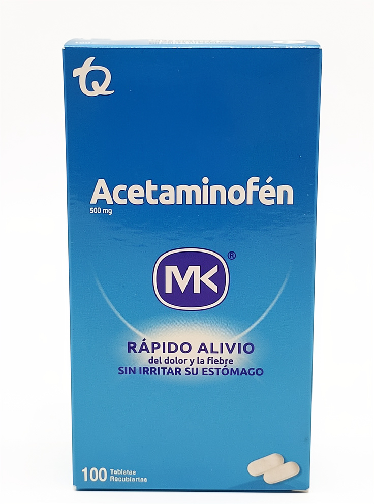 Acetaminofen Tableta 500mg MK Unidad