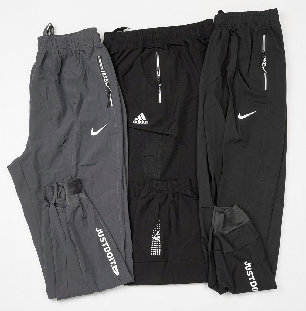 Pantalon deportivo Nike/Adidas negro/gris