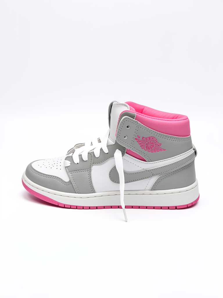 Air Jordan gris y rosa