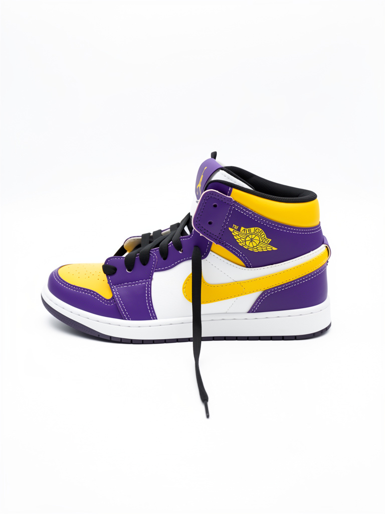 Air Jordan violetas y amarillas