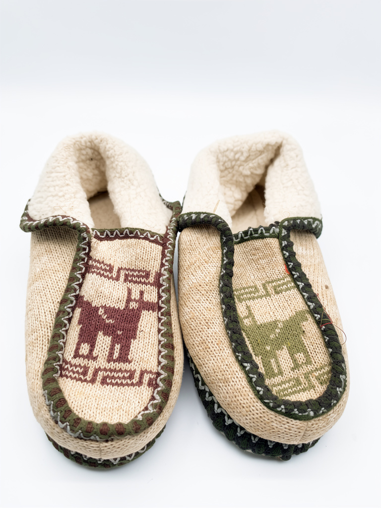 Pantuflas tejidas beige