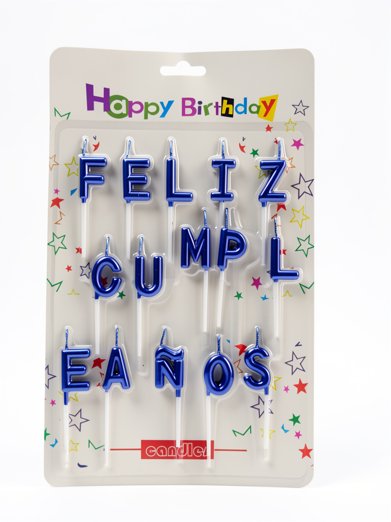Velas Letras Feliz Cumpleaños