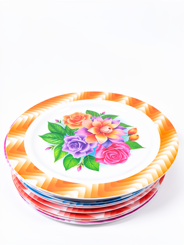 Platos plano floral