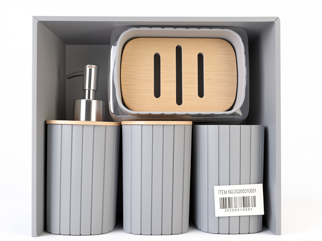 Set jabonera baño 4 piezas