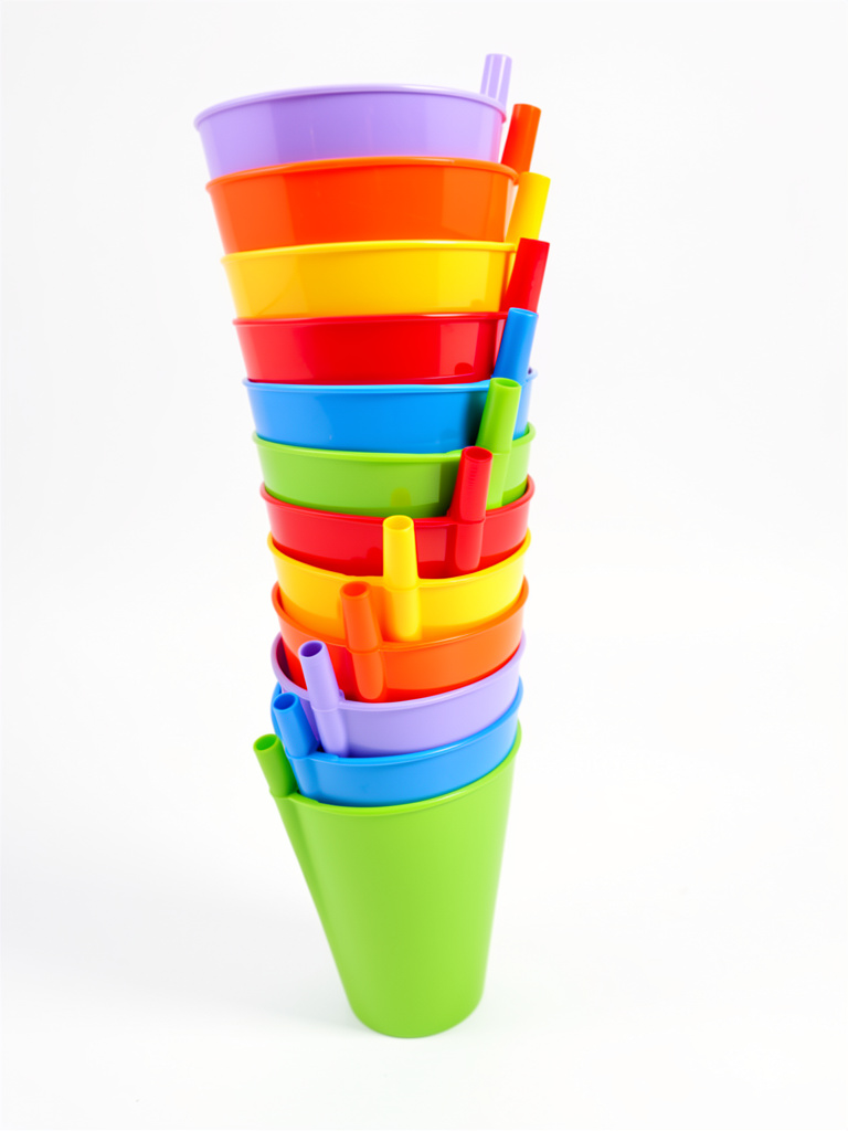 Vasos plasticos pajilla