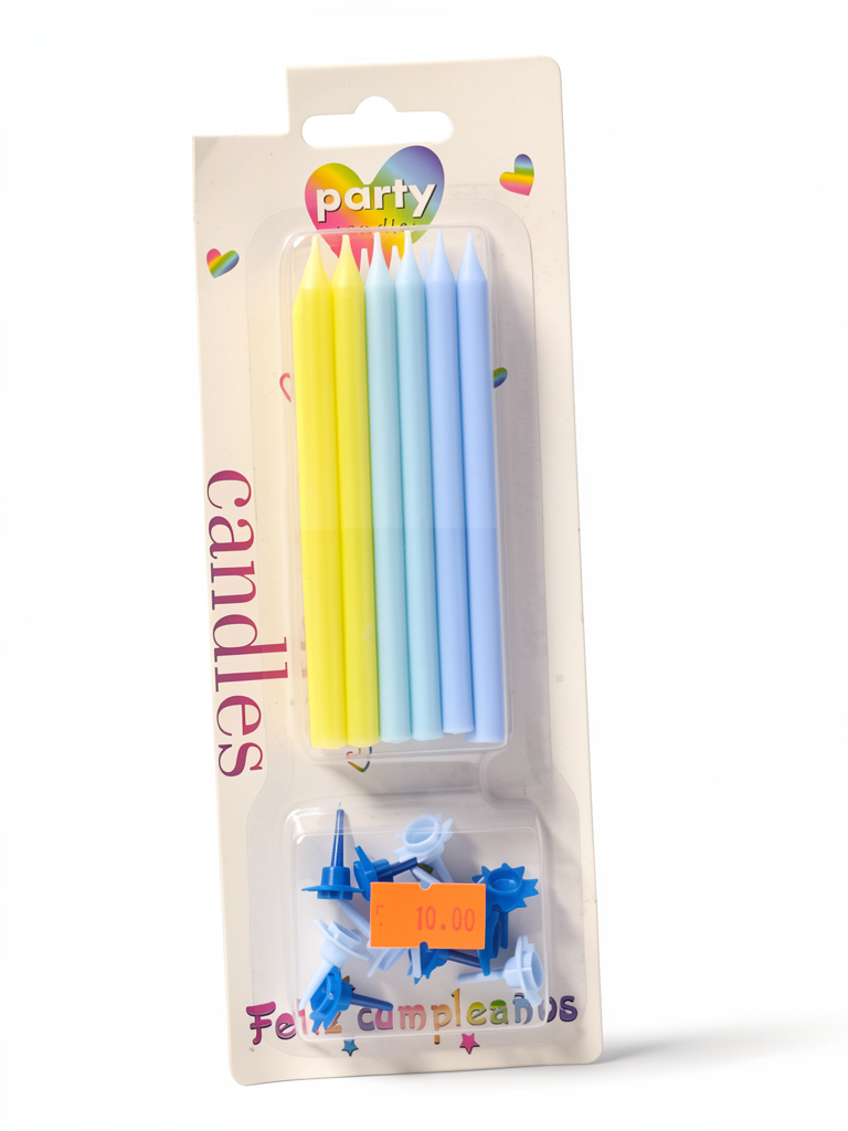 Velas para cumpleaños con base