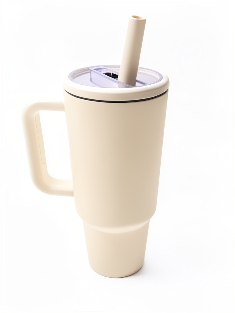 Vaso termico con pajilla y agarradof