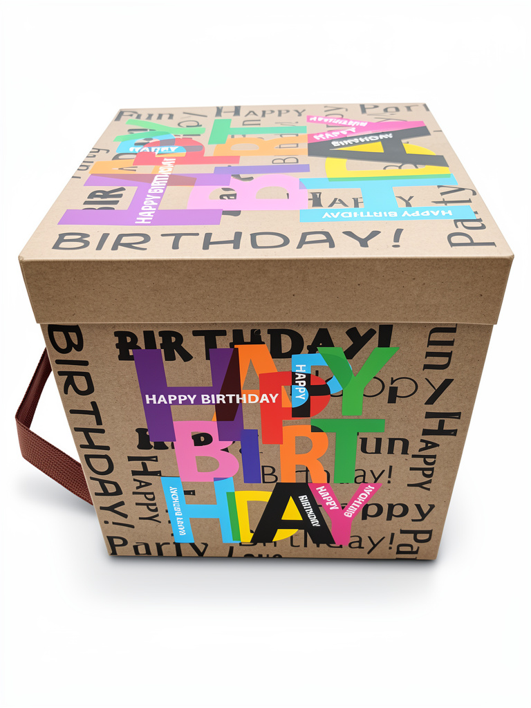 Caja regalo Birthday 25*25 cm