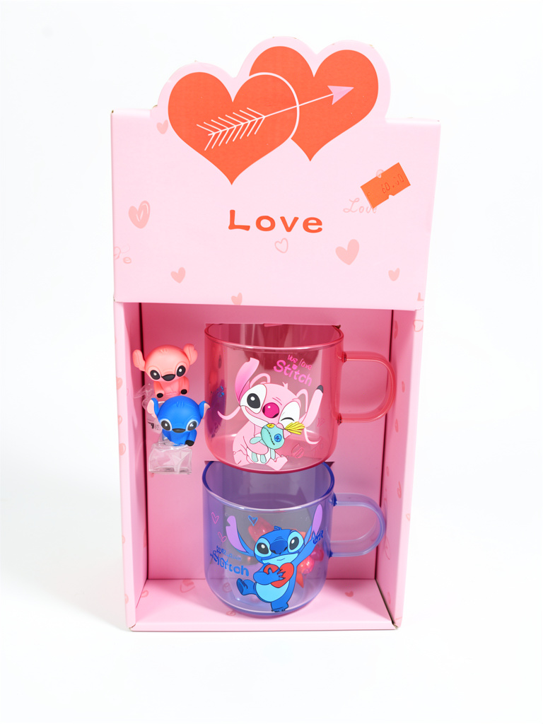 Set Stitch tazas rosas