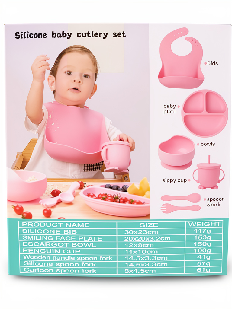 Set de trastes de silicón para Bebe