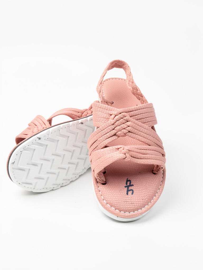 Huarache tejido de araña, zuela blanca