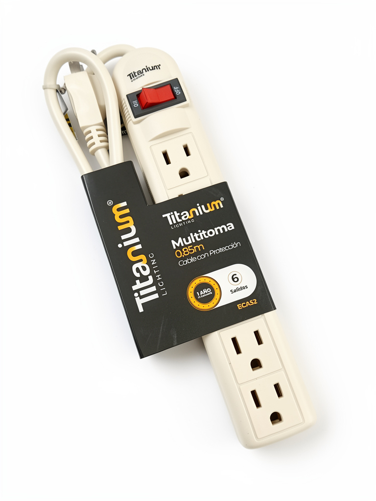 multitoma 6 salida 0.85mts cable con protector