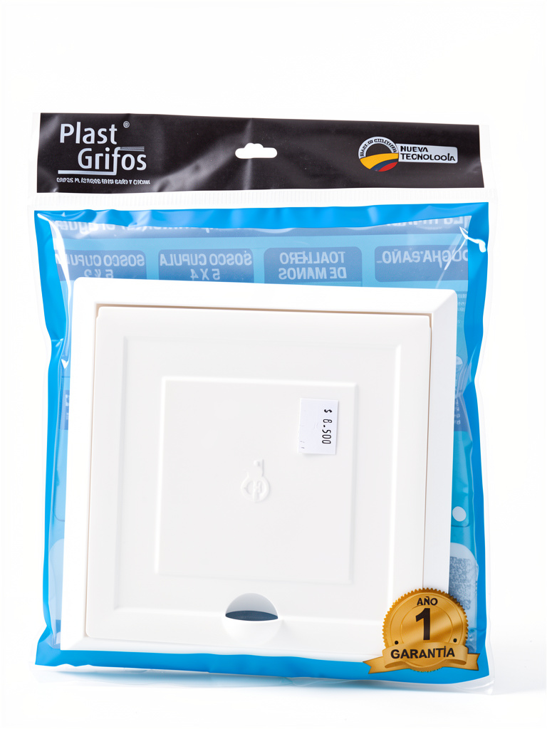 Plast Grifos tapa blanca plastica 15x15