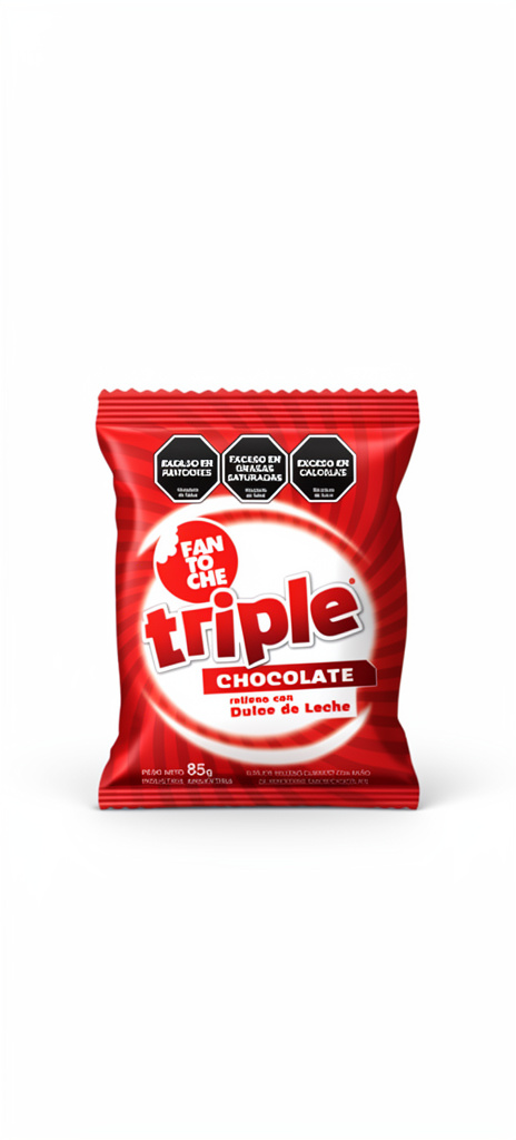 ALFAJOR FANTOCHE TRIPLE DE CHOCOLATE 85g