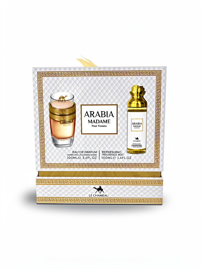 LE CHAMEAU SET ARABIA MADAME 2 PCS 3.4 OZ EDP + MIST 3.4 OZ