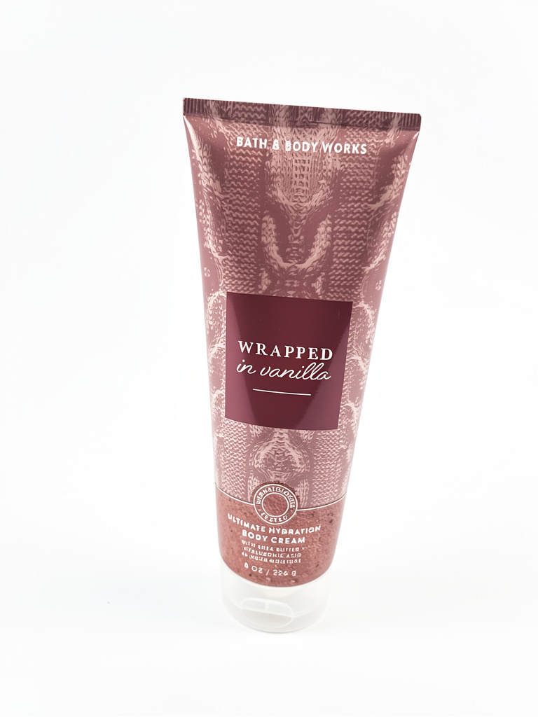 Wrapped in vanilla body cream