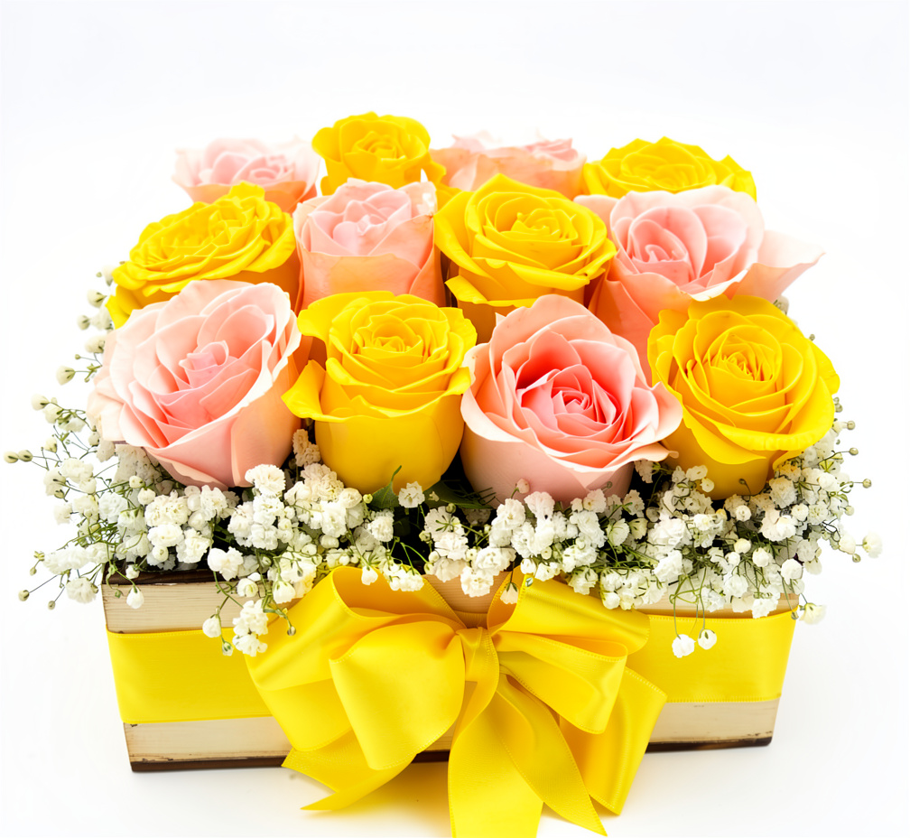 Cajita dos rosas