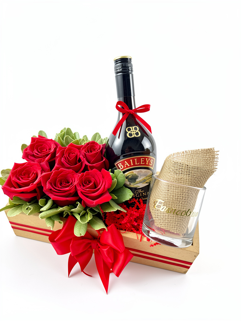 Caja bayleys 6rosas