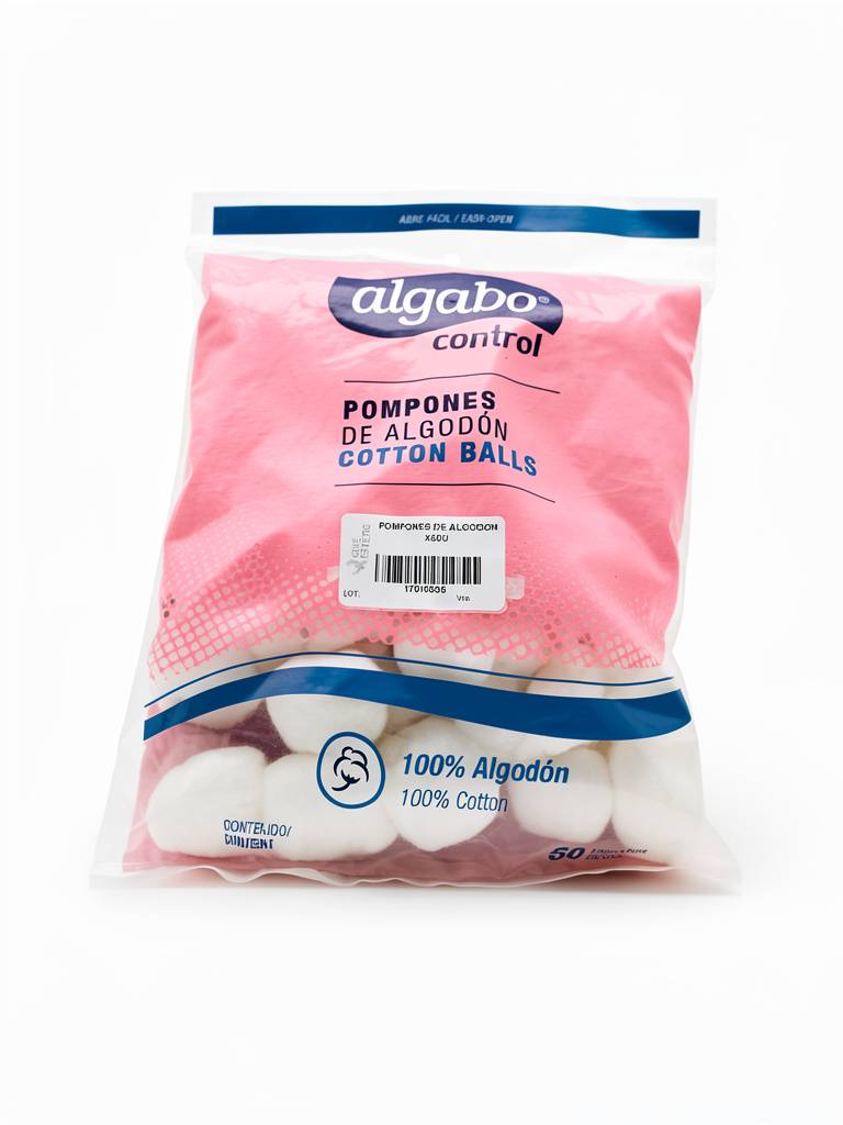 pompones de algodón