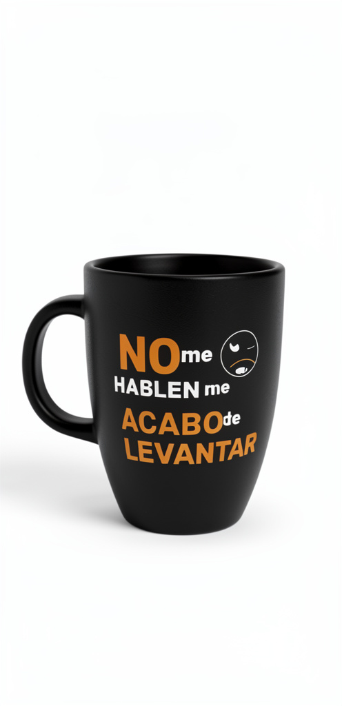 Taza negra humor