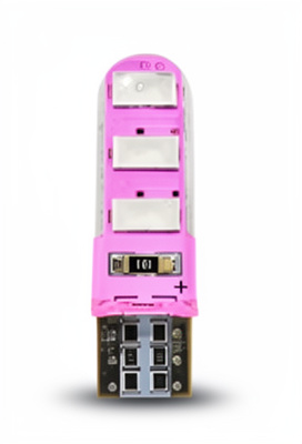 LED T10 SILICONA 12V ROSA (NITROLED)