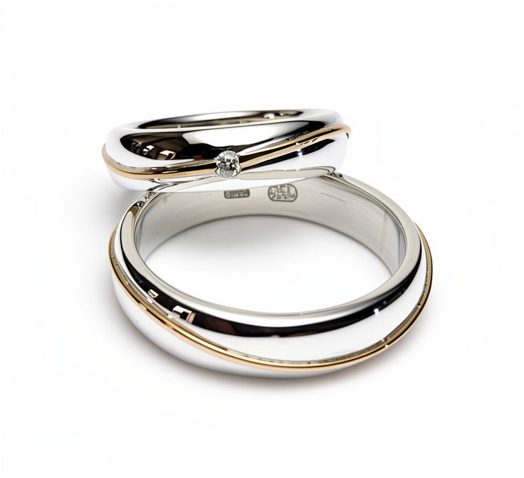 Aros en plata con oro 18 kilates