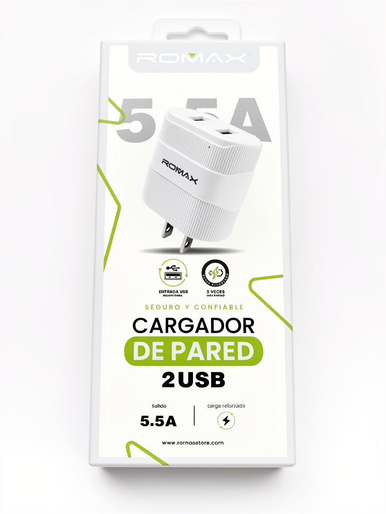 ROMAX cargador de pared 5.5A V8