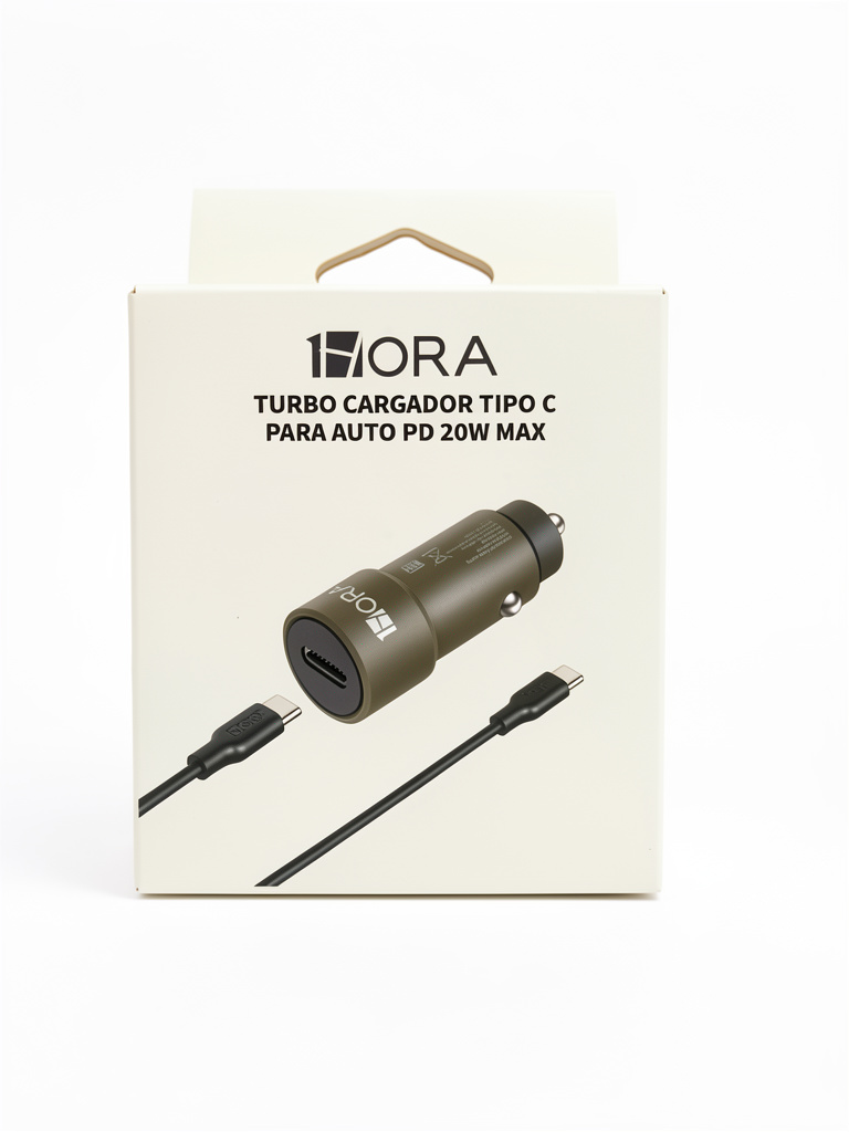 1HORA cargador auto Tipo C 20W