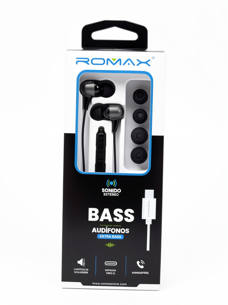 Romax audífonos bass type-C